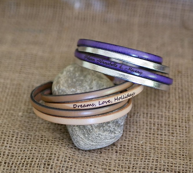 L&auml;derarmband med etniskt magnetl&aring;s f&ouml;r personlig anpassning