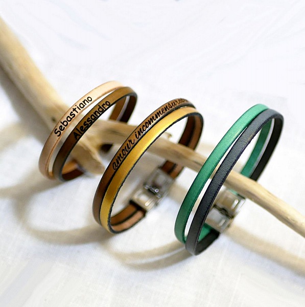 Anpassningsbart dubbelf&auml;rgat l&auml;derband f&ouml;r m&auml;n och kvinnor