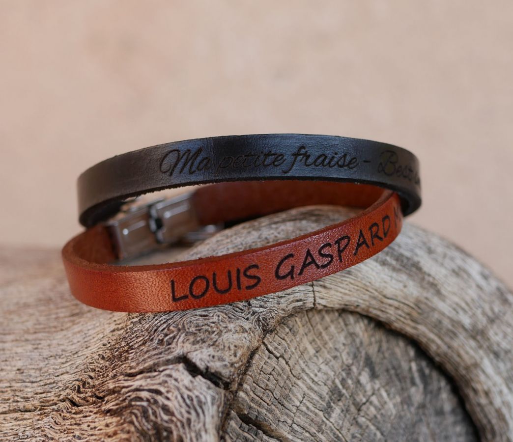Blandat läderarmband 9mm justerbart lås