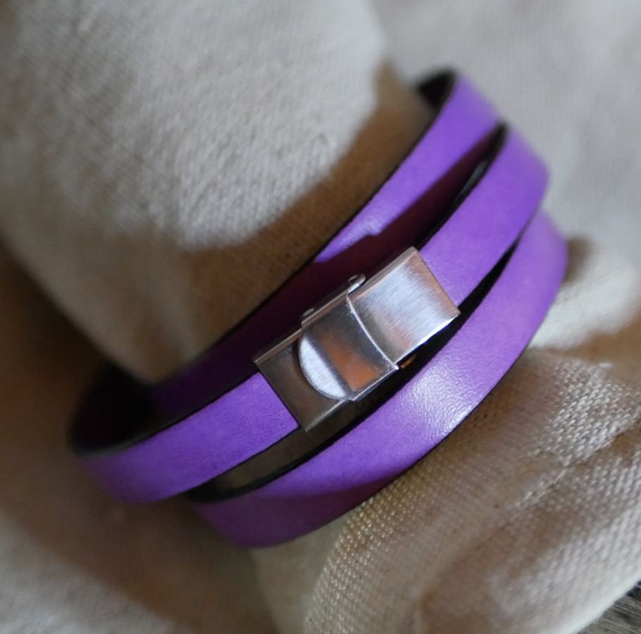 Läder och pärlor armband med tre vändningar för personlig anpassning 