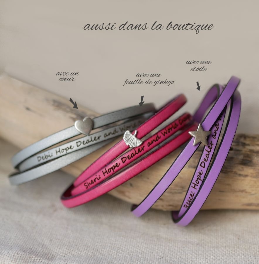 Anpassningsbart läderarmband för kvinnor, multi-svängar, silverhjärta design