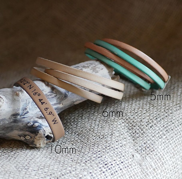 L&auml;derarmband f&ouml;r kvinnor, 3 varv, medelbredd