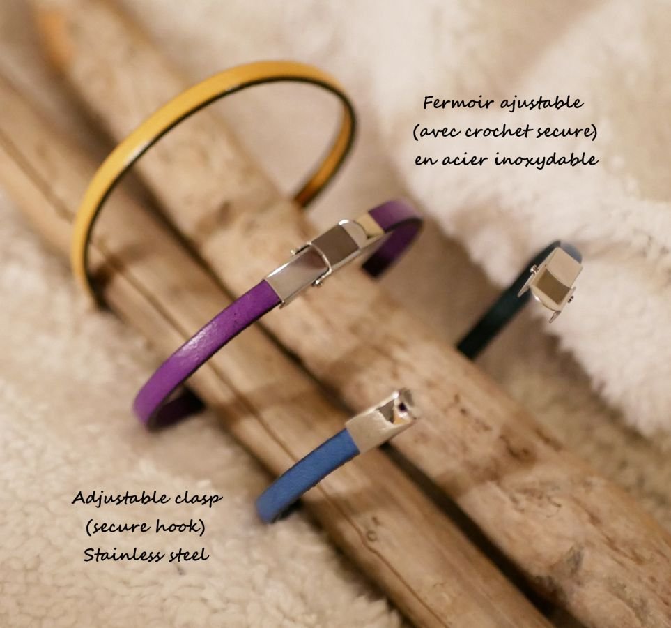 Anpassningsbart fint läderarmband för kvinnor 