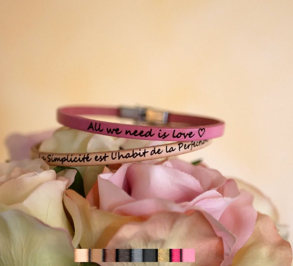 Anpassningsbart fint läderarmband för kvinnor 
