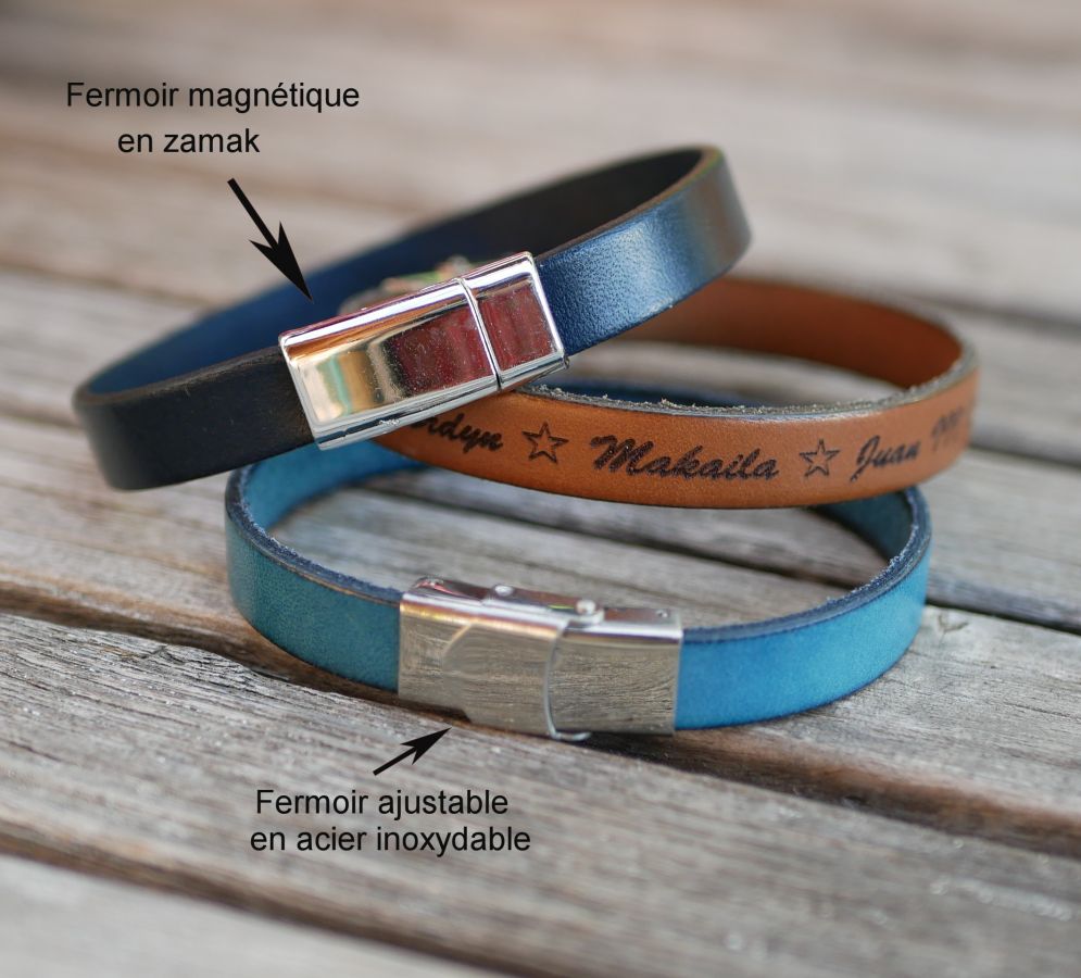 Läderarmband dekorerat med keltisk knut, anpassningsbart genom gravering