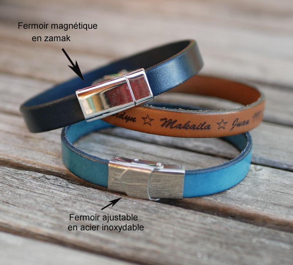 Läderarmband dekorerat med keltisk knut, anpassningsbart genom gravering