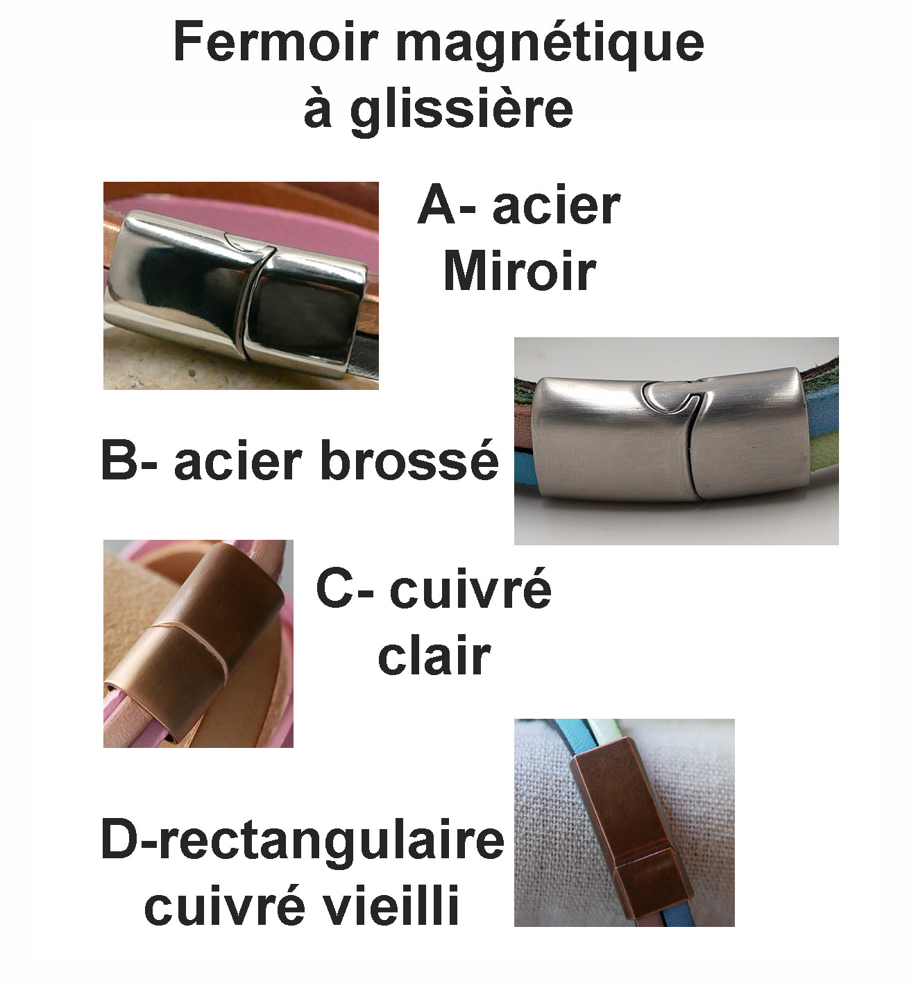 Manschettarmband i pastellfärger i flera läder