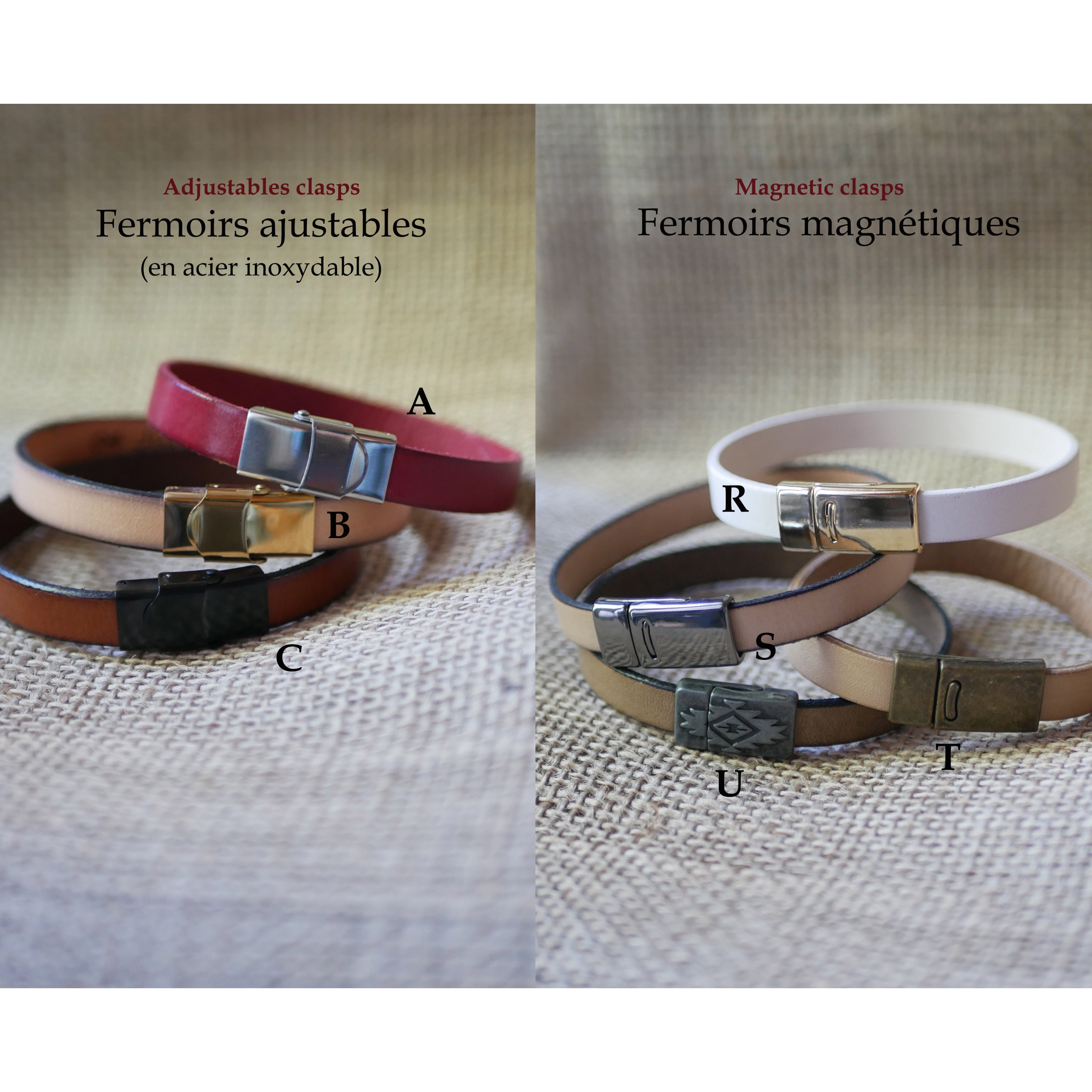 Individuellt graverat läderarmband för män val av spänne 