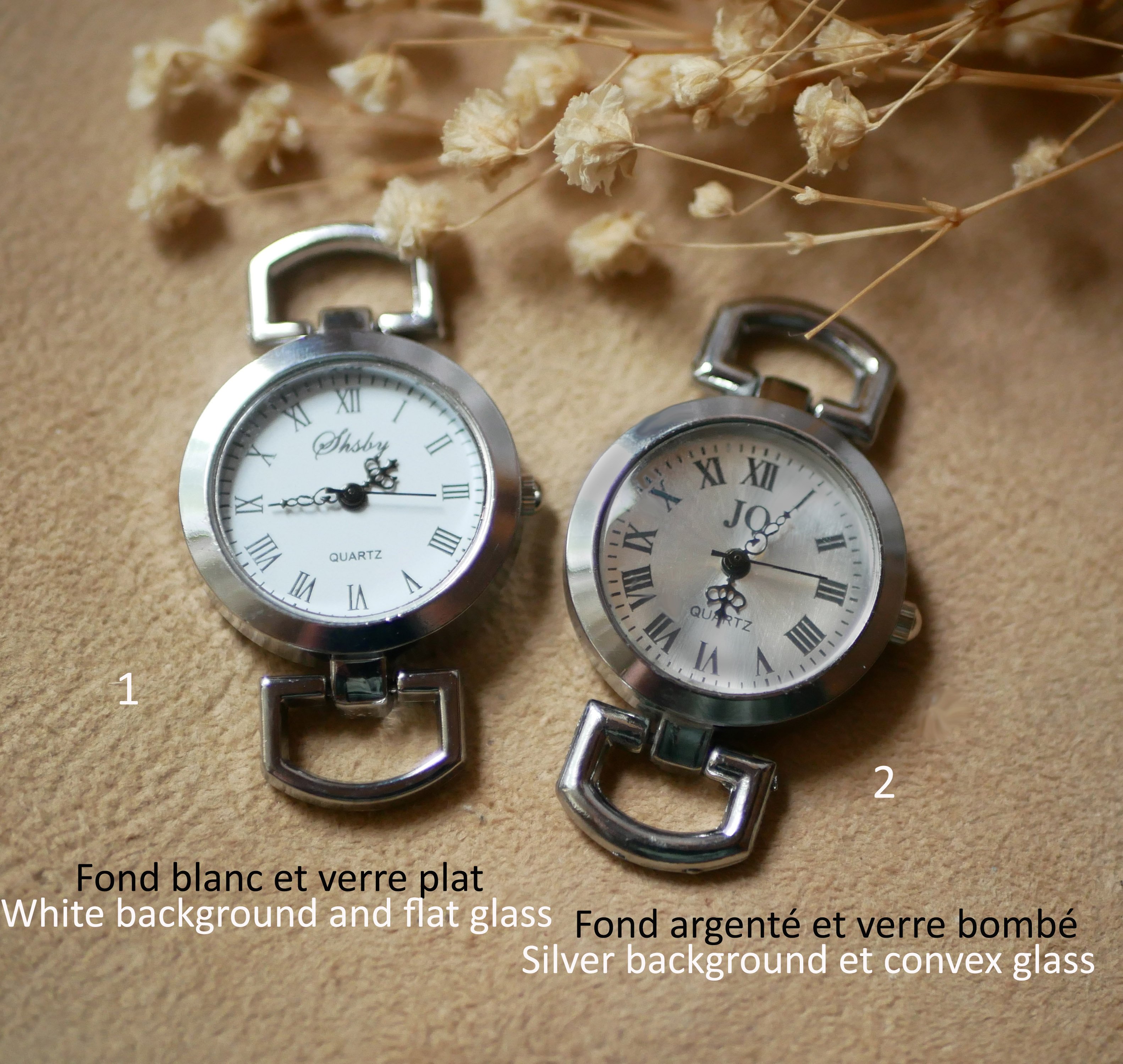 Klocka i silver med duo läderarmband i valfri färg och personlig gravyr