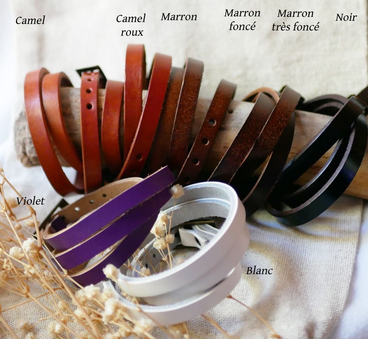 Läderarmband klocka 3 vändor anpassningsbara