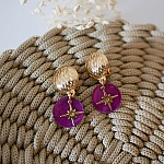 Fuchsia clips&ouml;rh&auml;ngen fr&aring;n kollektionen "Les nacr&eacute;es" 