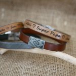 Läderarmband med etniskt magnetlås för personlig anpassning
