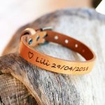 Armband i naturläder för män, graverat för personlig anpassning 