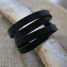 Läderarmband för män med 4 armband, anpassningsbara genom gravering