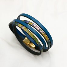 Impressionistiskt läderarmband med tryck för personlig anpassning