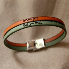 Duo-armband i läder för män som kan anpassas med gravyr