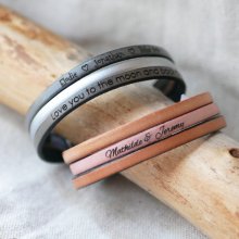 Läder trio manschettarmband för personlig anpassning 