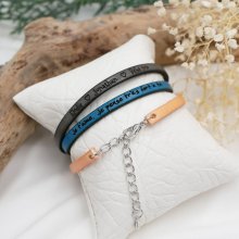 Läderarmband för kvinnor som du kan personifiera genom att gravera med en silverkedja