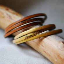 Skräddarsytt läderarmband med 3 vändningar för kvinnor