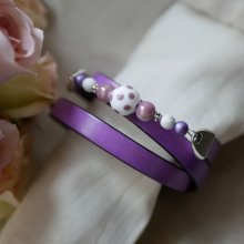 Läder och pärlor armband med tre vändningar för personlig anpassning 