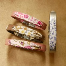 Skräddarsytt Florâme-armband med libertyband och ditt val av läder